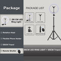10Inch 12Inch LED Ring Light with Stand, Selfie Ring Light for Photography Makeup Video Recording, Dimmable Fill Light for Live