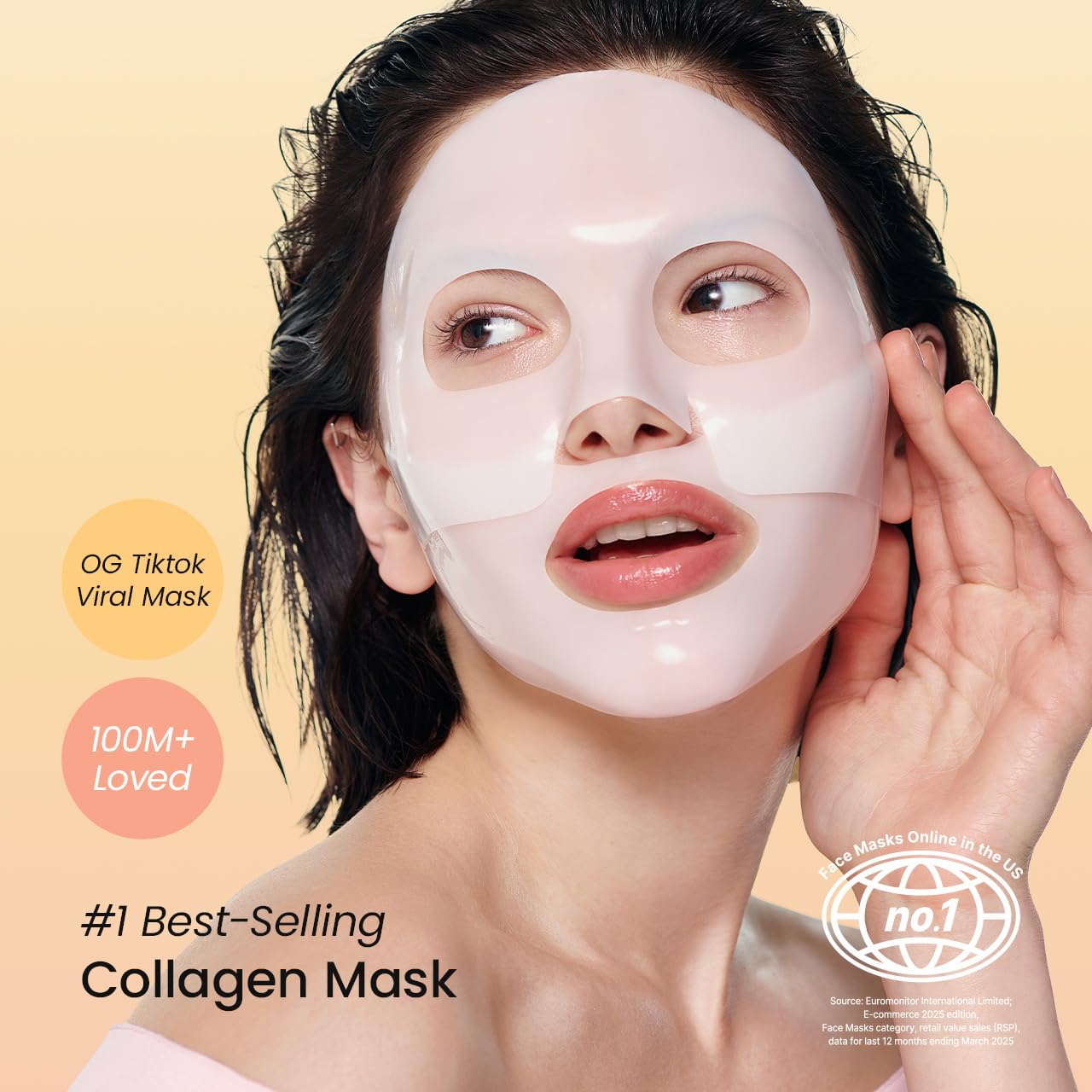 Bio-Collagen Real Deep Mask, Hydrating Overnight Hydrogel Mask, Pore Minimizing, Plumping, Elasticity Improvement, Korean Skin Care, Gifts for Women | 1.19Oz(34G) X 16Ea
