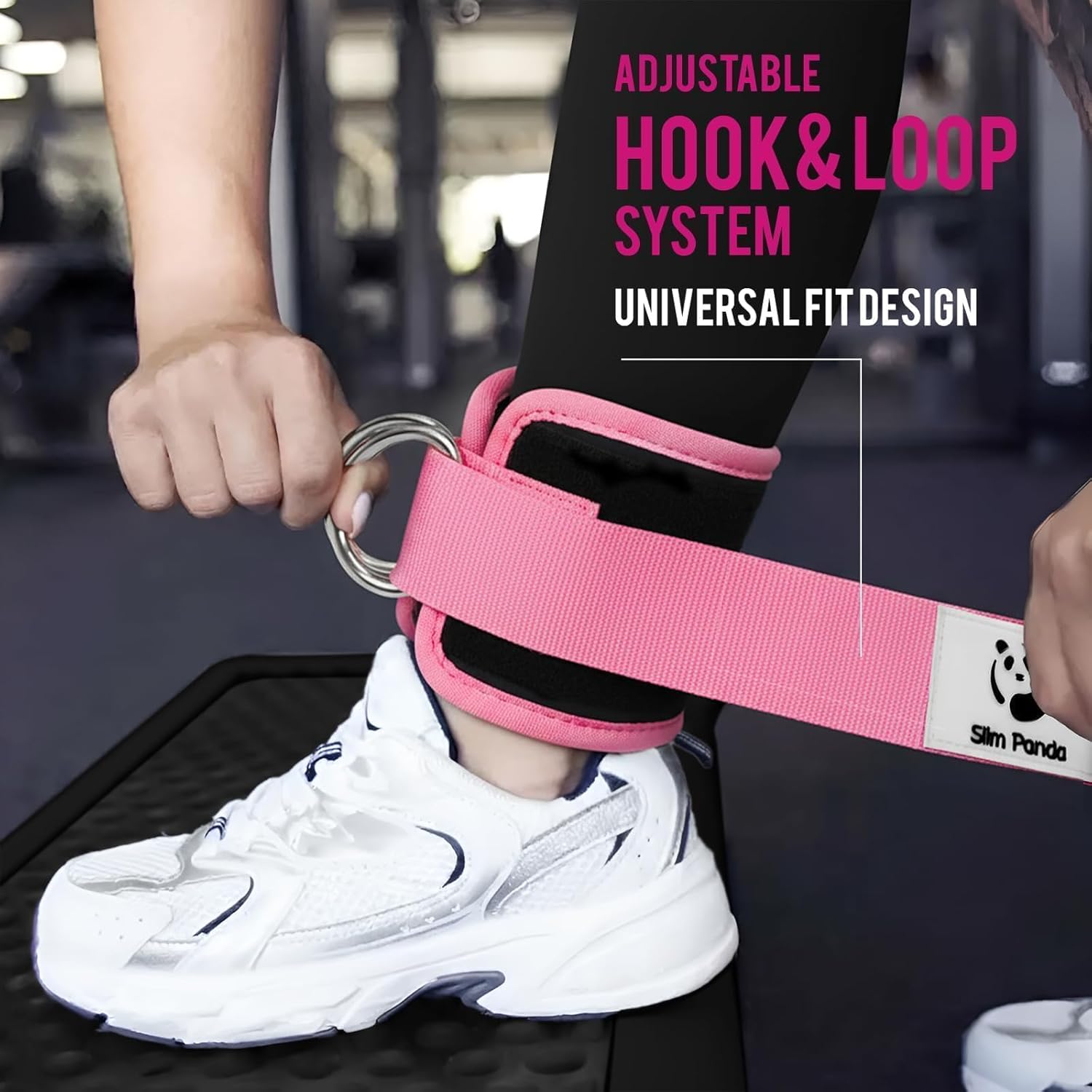 Ankle Strap for Cable Machine,Ankle Cuff for Kickbacks, Booty Hip Abductors,Glute Workouts, Leg Extensions, Curls for Men and Women, Adjustable with Double D-Rings