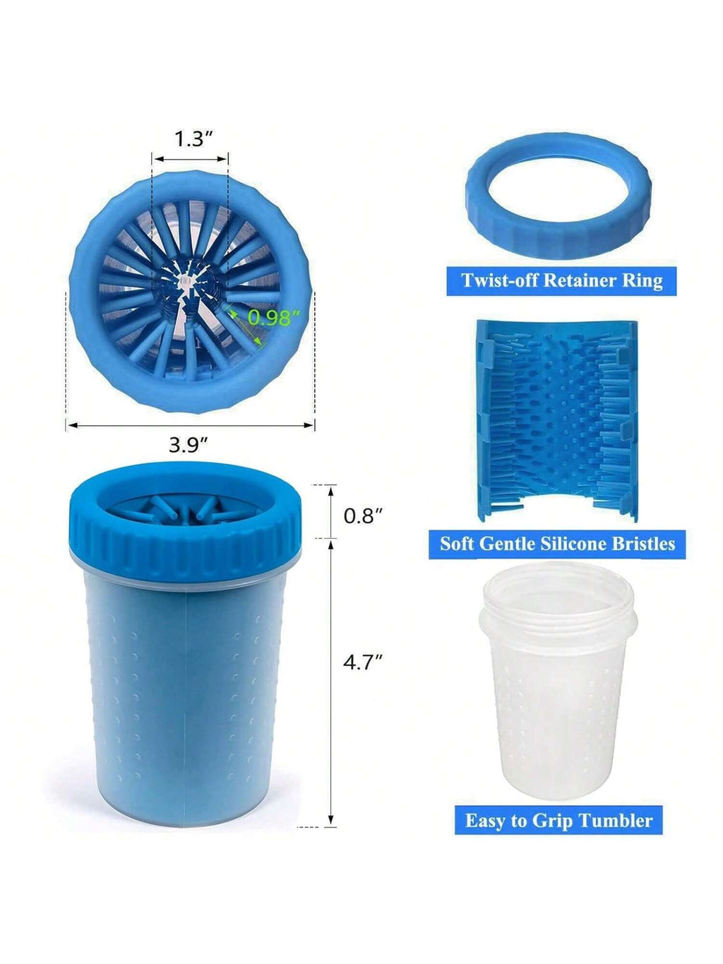 Dog Paw Cleaner for Dogs, Dog Paw Washer, Muddy Paw Cleaner, Pet Foot Cleaner, Dog Paw Protector Kit,Pet Foot Cleaner for Small Medium Large Breed Dogs/Cats (With 3 Absorbent Towel)