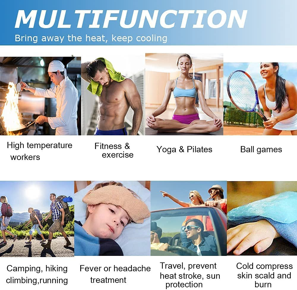 Cooling Towel 6 Pack, 36"X12" Cooling Towels for Neck and Face, Soft Microfiber Cooling Neck Wraps, Ice Sports Towel for Instant Cooling, Stay Cool for Yoga, Sport, Workout, Running, Camping, Golf