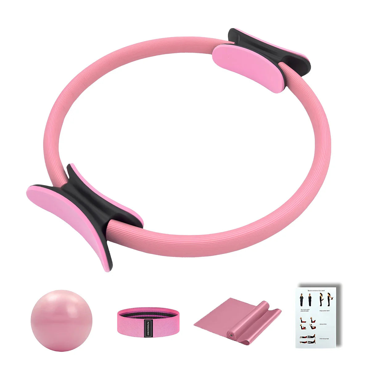 Transform Your Workout with the 5-Piece Pilates Basic Set: Fitness Ball, Elastic Stretch Belt, and More for Back Shaping and Muscle Training