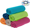 Cooling Towel 6 Pack, 36"X12" Cooling Towels for Neck and Face, Soft Microfiber Cooling Neck Wraps, Ice Sports Towel for Instant Cooling, Stay Cool for Yoga, Sport, Workout, Running, Camping, Golf