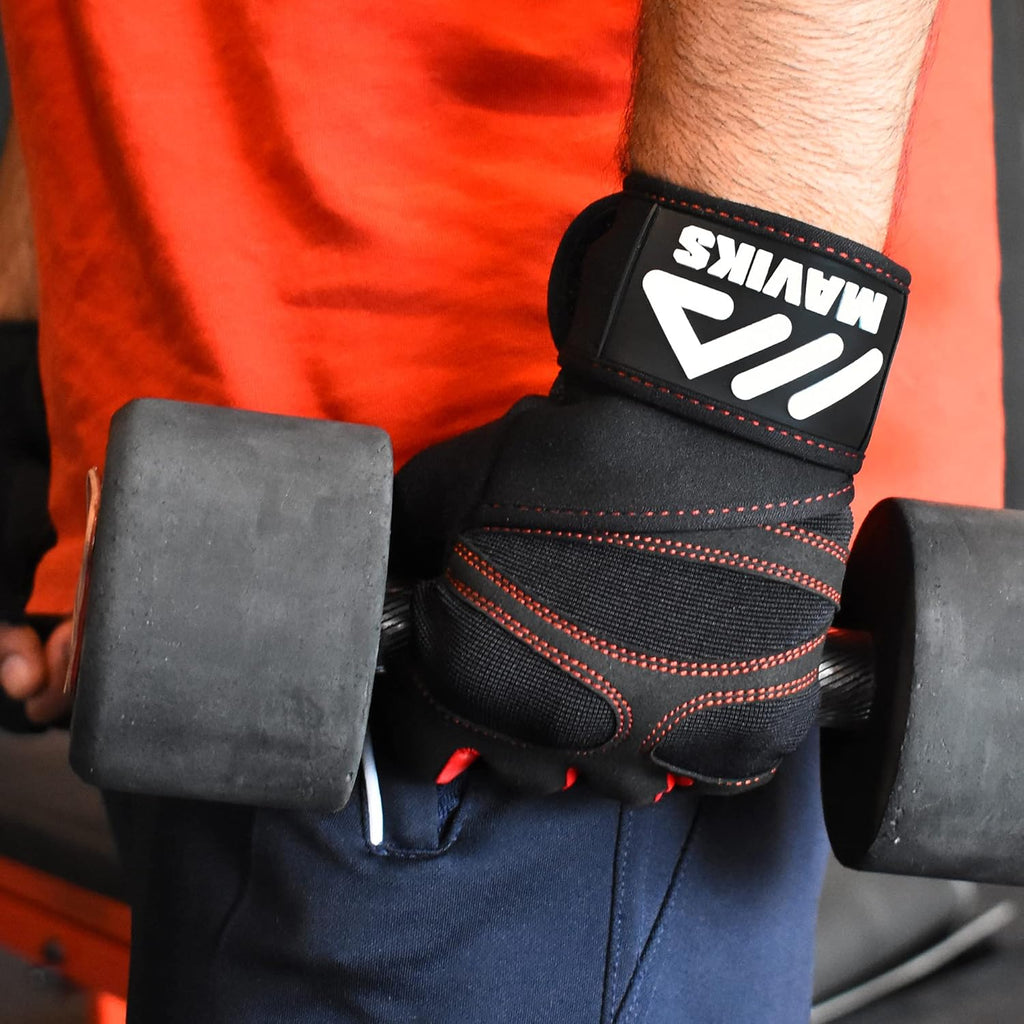 Elevate Your Workout with MAVIKS Adjustable Weight Lifting Gloves - Ultimate Wrist Support for Men and Women