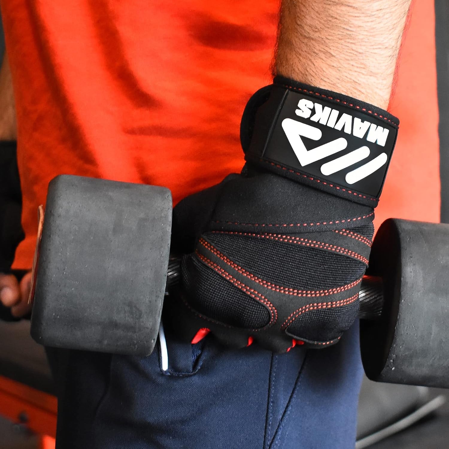 Elevate Your Workout with MAVIKS Adjustable Weight Lifting Gloves - Ultimate Wrist Support for Men and Women