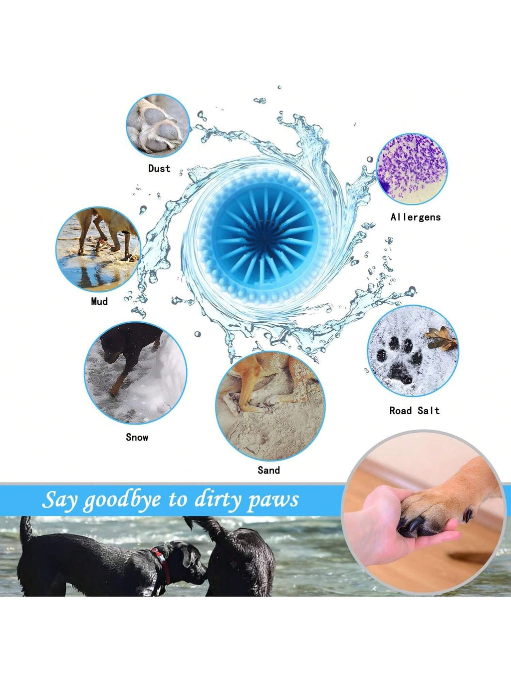 Dog Paw Cleaner for Dogs, Dog Paw Washer, Muddy Paw Cleaner, Pet Foot Cleaner, Dog Paw Protector Kit,Pet Foot Cleaner for Small Medium Large Breed Dogs/Cats (With 3 Absorbent Towel)