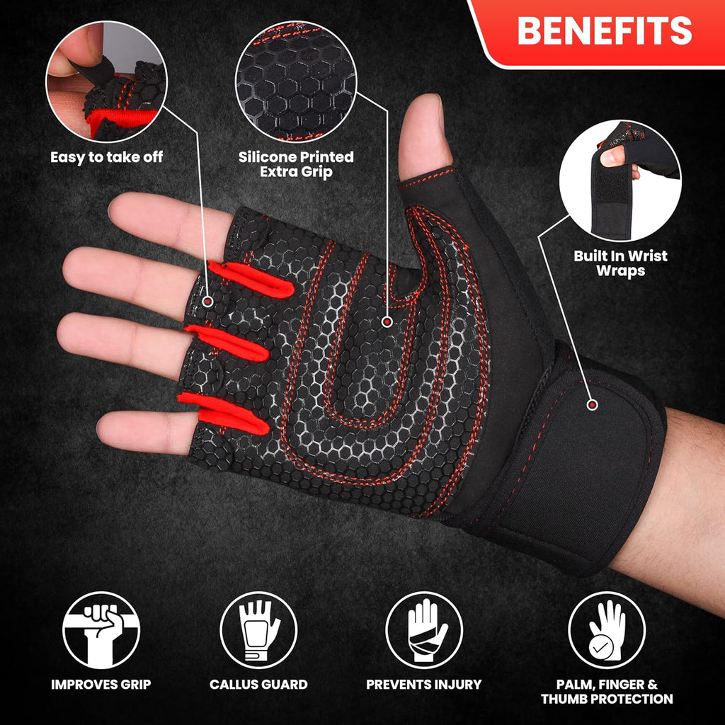 Elevate Your Workout with MAVIKS Adjustable Weight Lifting Gloves - Ultimate Wrist Support for Men and Women