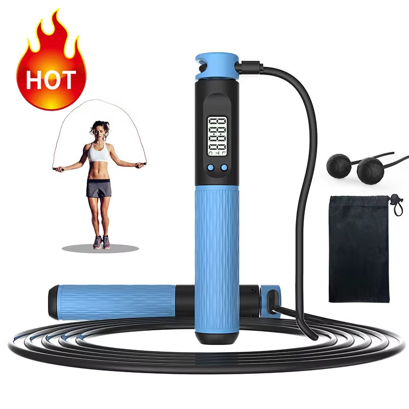 Experience Ultimate Fitness with the Intelligent Digital Jump Rope: Smart Counting, Customizable Features, and Durable Design for Effective Workouts